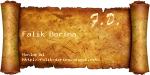Falik Dorina névjegykártya